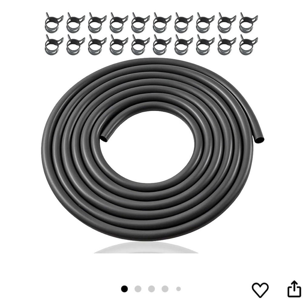 Black Tubing with Clamps